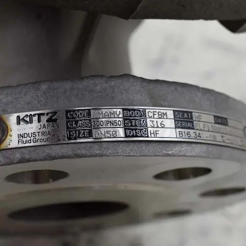 گیت ولو استیل برند KITZ کلاس 300 (شیر دروازه ای استنلس استیل، شیر کشویی استیل)